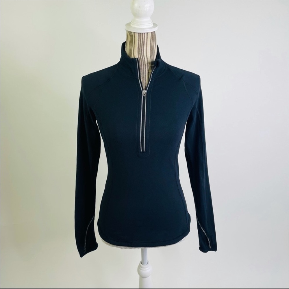 Lululemon U Turn Black & Silver Pullover Sweater
